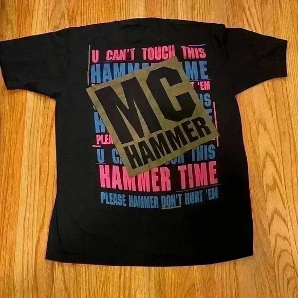 Vintage 1990 MC hammer can’t touch this t shirt bust it productions XL - Picture 5 of 8